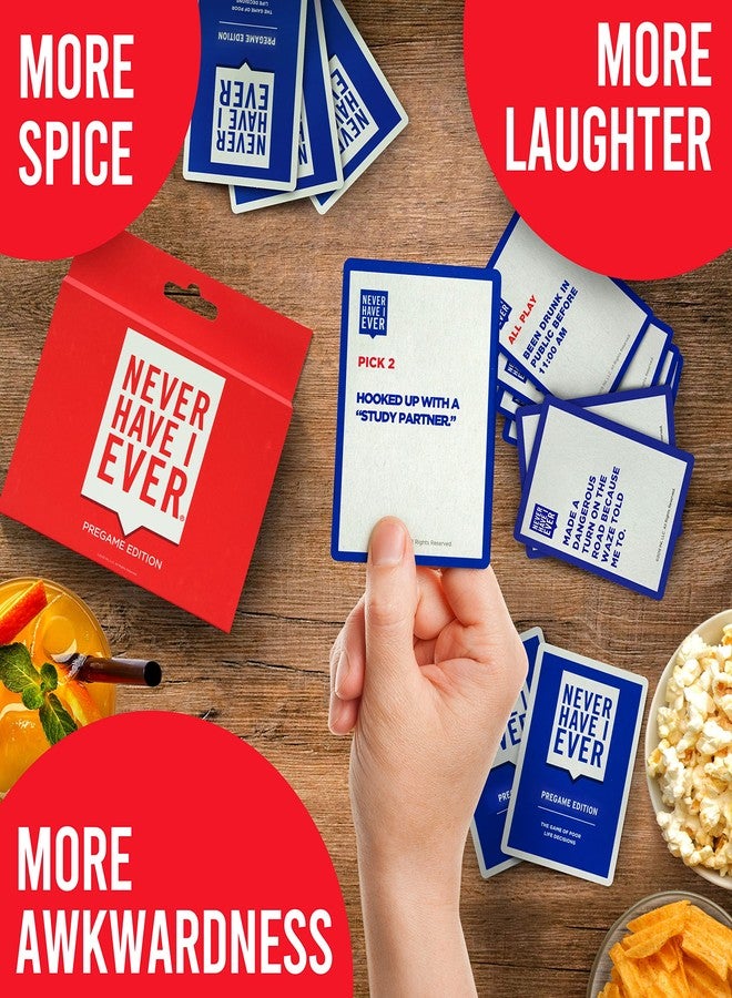Never Have I Ever Pregame Edition Card Game Set | Fun Game Night Party Games for Adults, College Students | for 3+ Players | Ages 17 + - Image 3